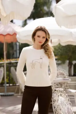 Oliver Wool Cashmere Sweater - Cream — photo 4