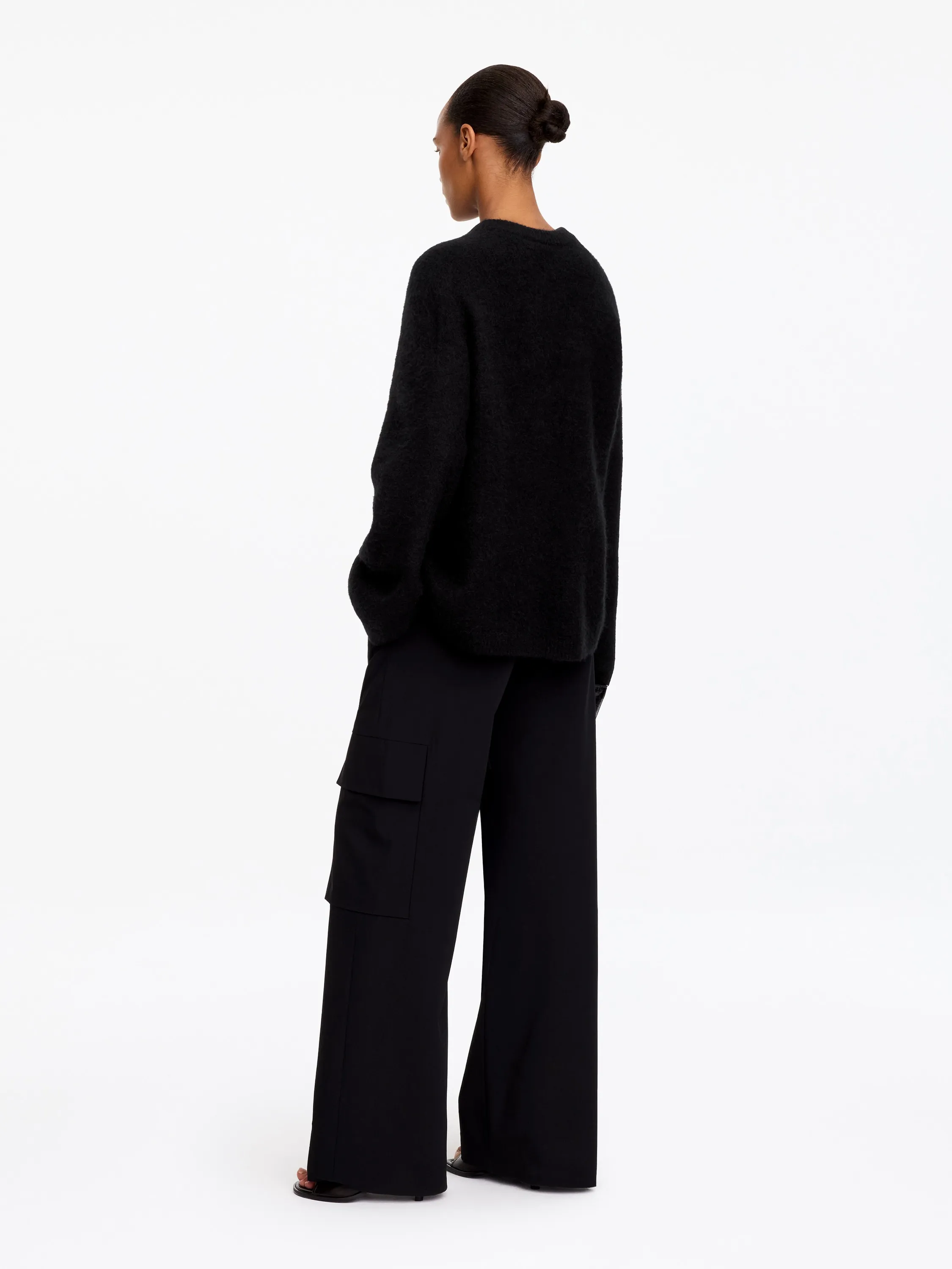 Pull en mélange de laine et d'alpaga - Noir