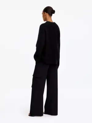 Pull en mélange de laine et d'alpaga - Noir — photo 1
