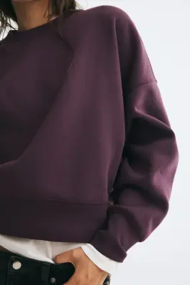 Sweat oversize - Violet foncé — photo 2