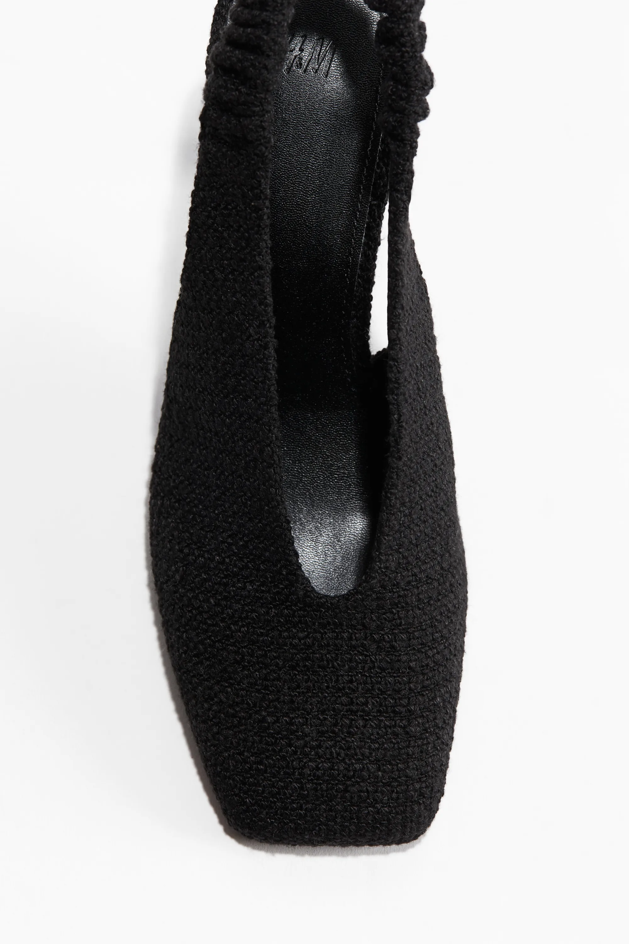 Escarpins en bouclette avec bride arrière - Noir