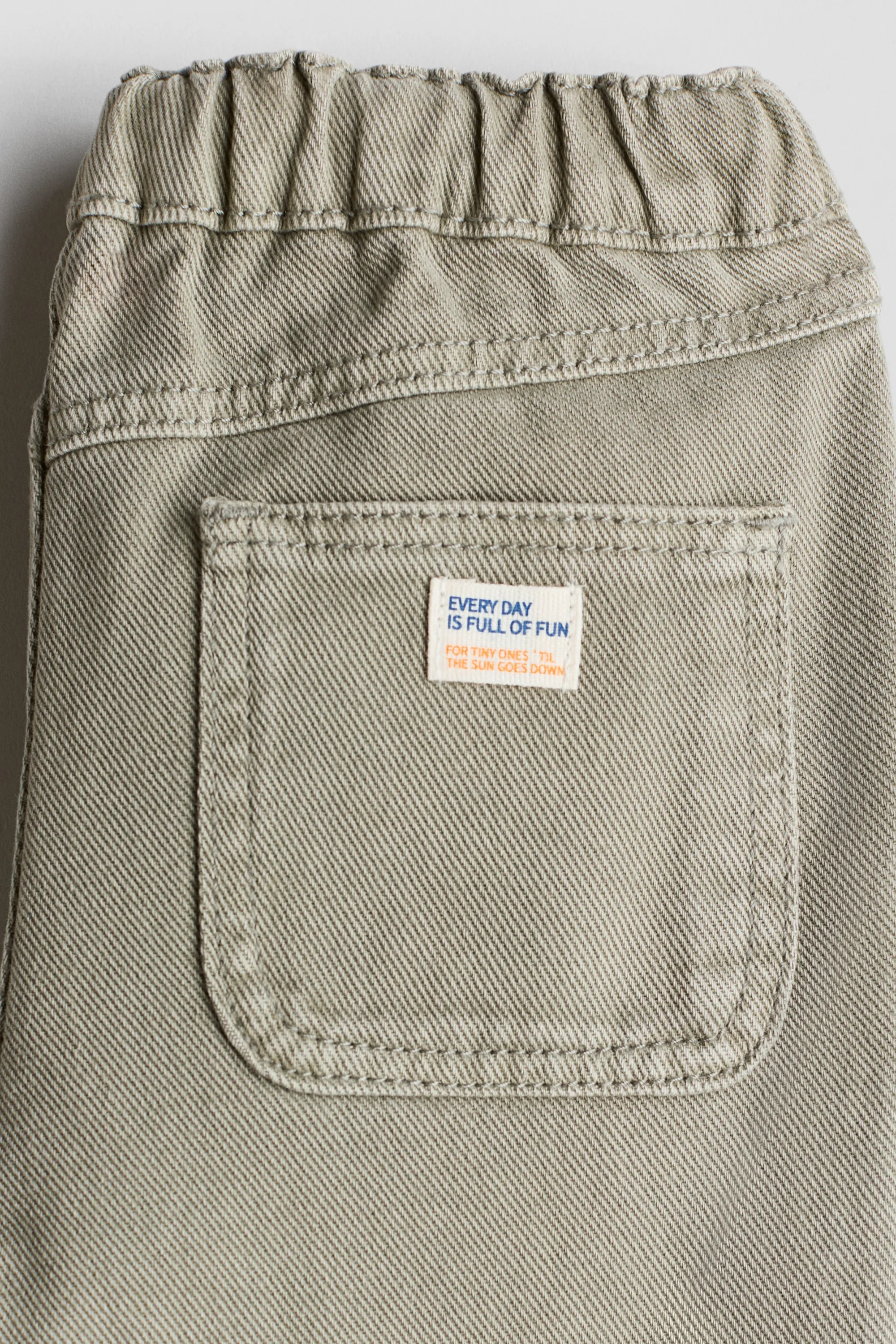 Pantalon en twill de coton - Vert kaki clair