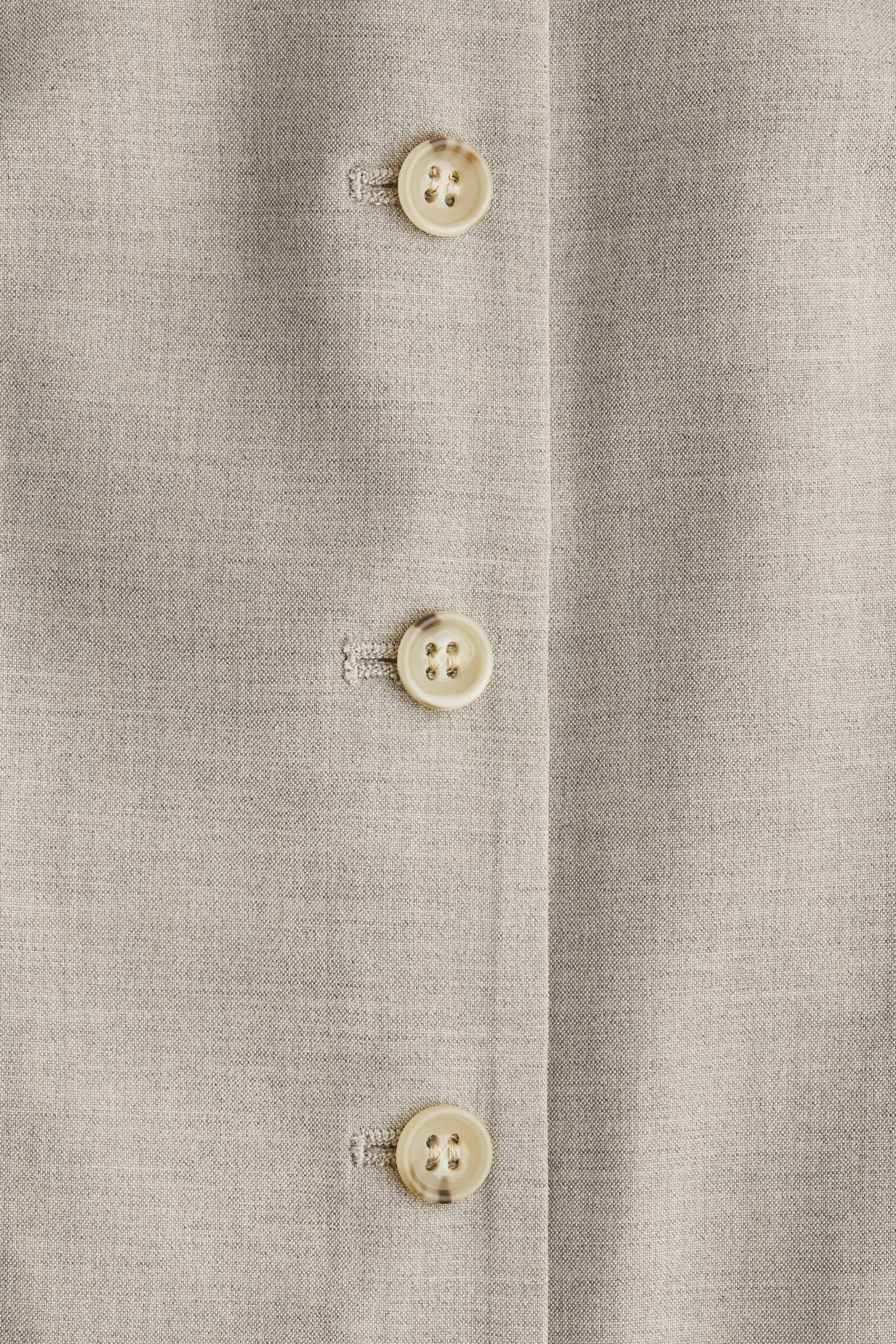 Long gilet sans manches - Beige clair chiné