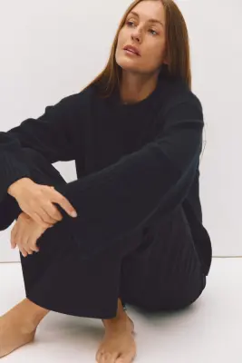 MAMA Pantalon à cordon en scuba - Noir — photo 1