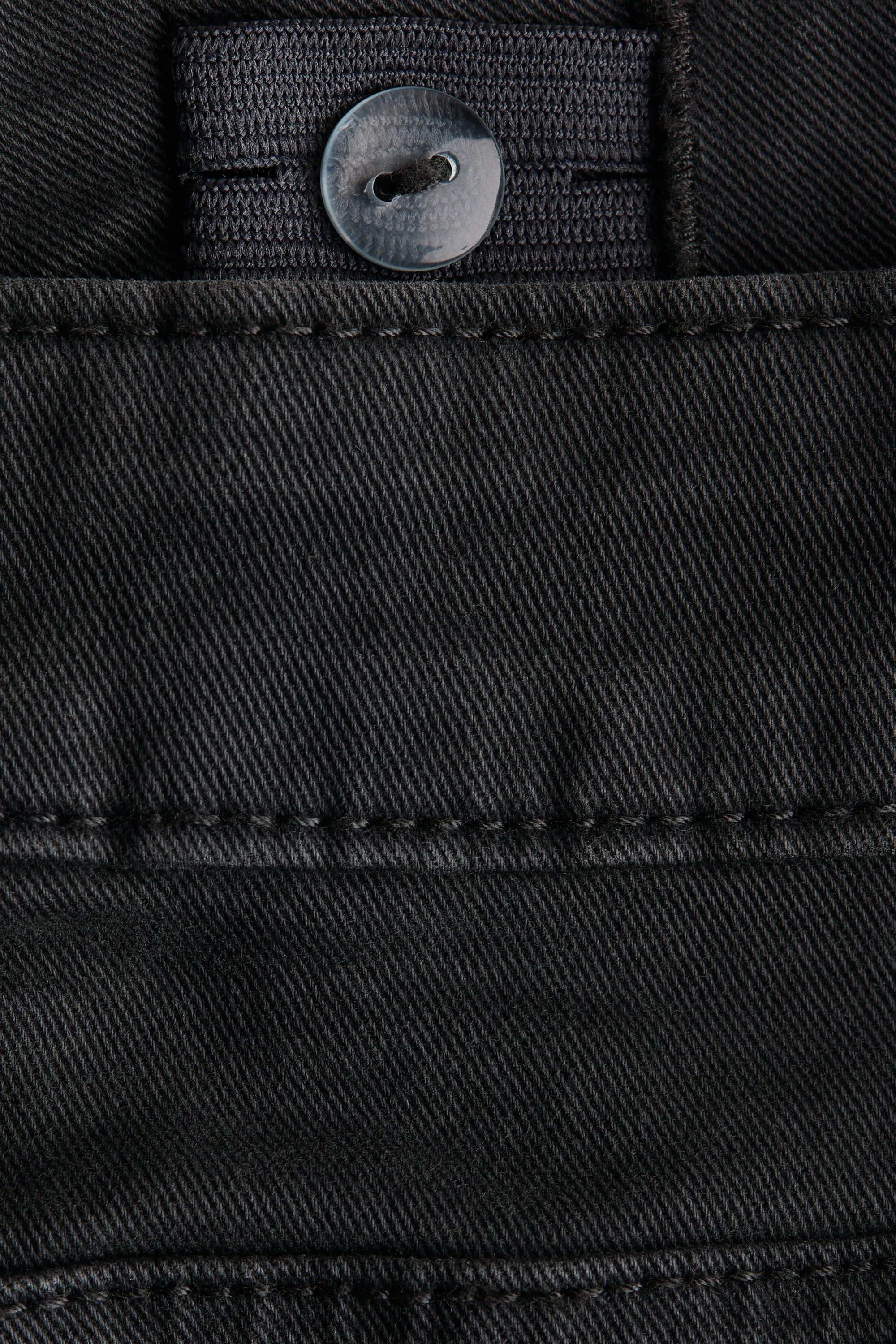 Pantalon à jambes larges en twill - Gris foncé