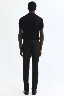 Pantalon jogger de costume Slim Fit - Noir — photo 2