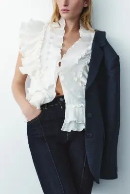 Jean fuseau - Bleu denim foncé — photo 3