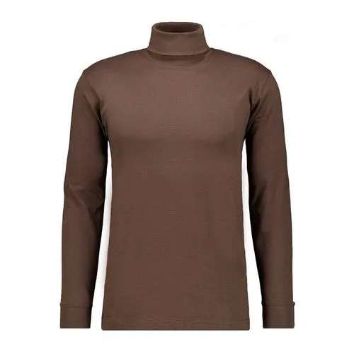 RAGMAN COL ROULE COTON GRANDE LONGUEUR Marron