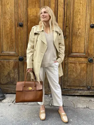 Mocassins GOMMINO en cuir grainé beige et marron camel Prix boutique 550€ Taille 38,5 — photo 2