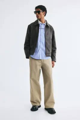 Veste avec col - Marron foncé — photo 2