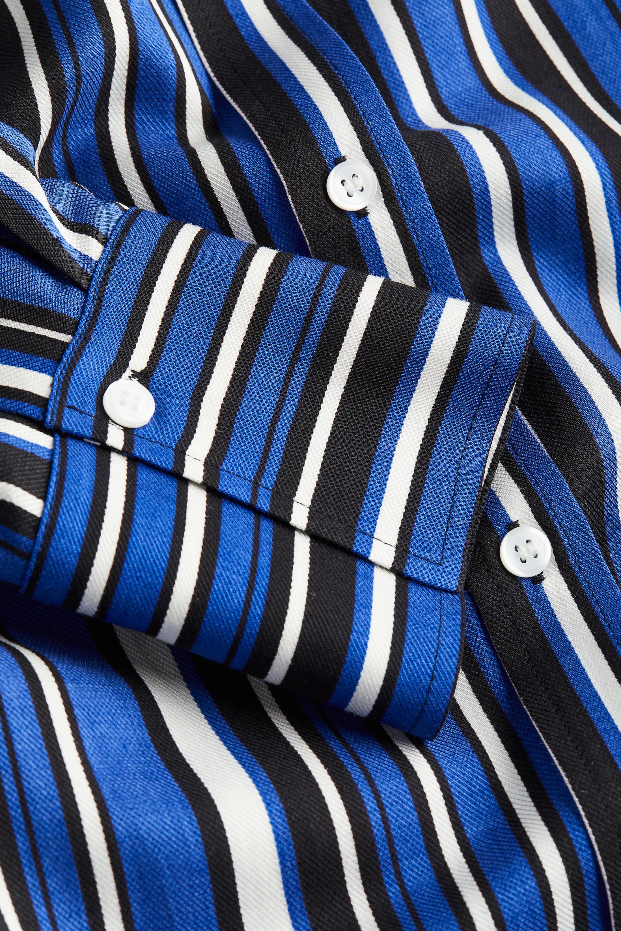 Robe chemise avec détail noué - Bleu/rayé