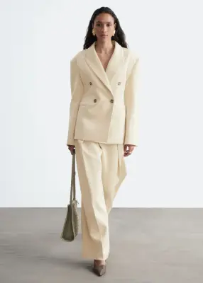 Blazer à taille cintrée - Beige clair — photo 2