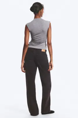 Jean jambe large taille basse Ample - Ink Black - Noir — photo 3