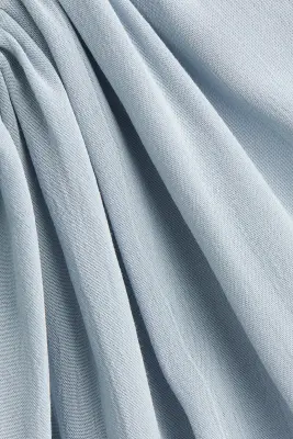 Blouse en viscose à manches ballon - Bleu ancien clair — photo 3