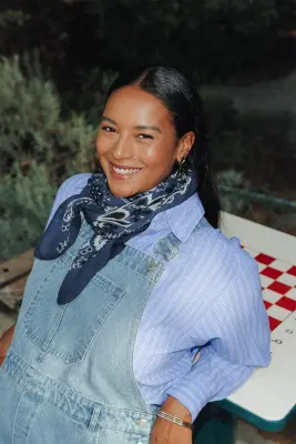 Foulard carré en laine Femme — photo 2