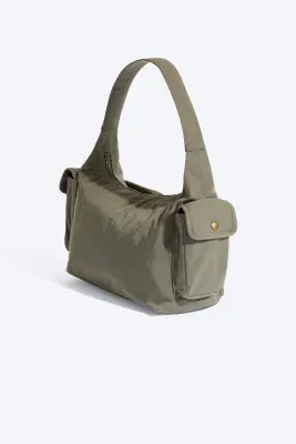 Sac à bandoulière multi-poches - Vert kaki cendré — photo 1
