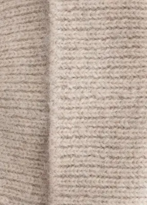 Bonnet en laine mélangée - Beige — photo 2
