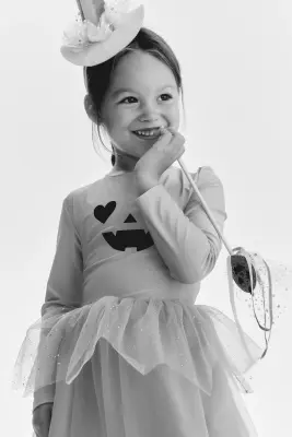 Robe de danse avec jupe en tulle - Orange/citrouille d'Halloween — photo 2