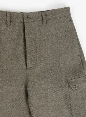 Cargo Pants in Clay 100% Italian Wool — photo 3