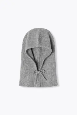 Cagoule en maille côtelée