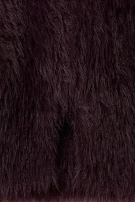 Pull en maille duveteuse - Prune — photo 3