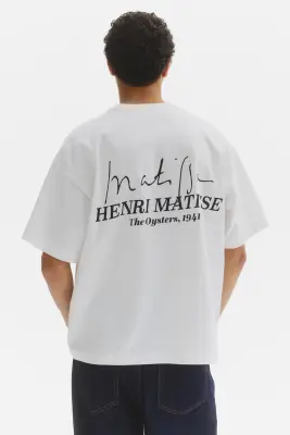T-shirt Oversized Fit - Blanc/Henri Matisse — photo 3