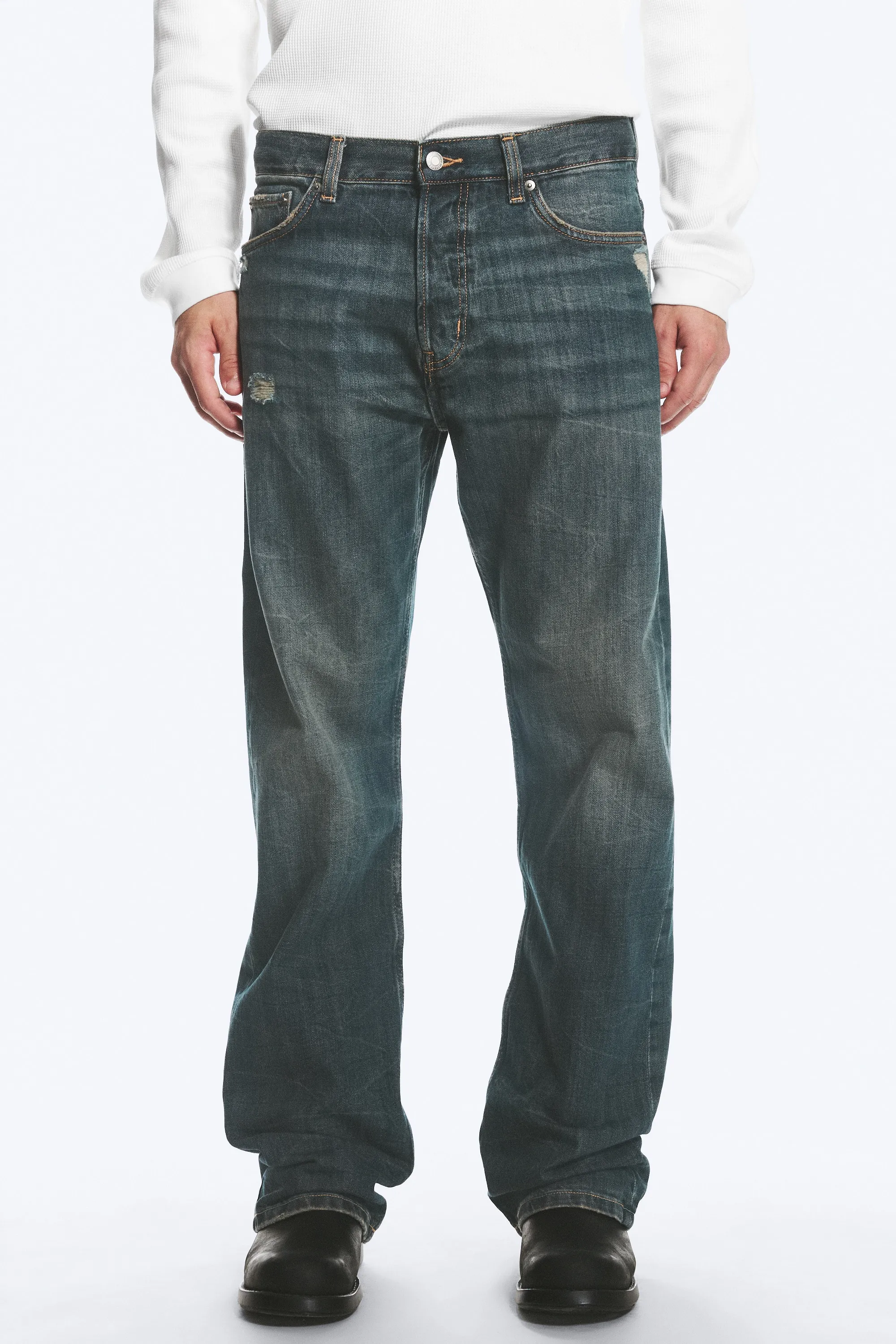 SPACE JEAN TAILLE MI-HAUTE COUPE DROITE DÉCONTRACTÉE - Marina Blue - Bleu foncé