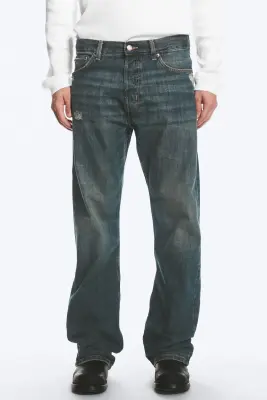 SPACE JEAN TAILLE MI-HAUTE COUPE DROITE DÉCONTRACTÉE - Marina Blue - Bleu foncé — photo 1