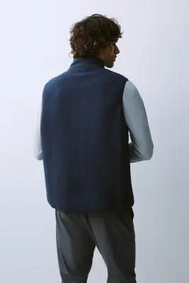 Regular Fit Teddy Sports gilet - Bleu marine — photo 3