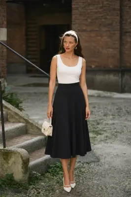 Richmond Midi Skirt - Black — photo 3