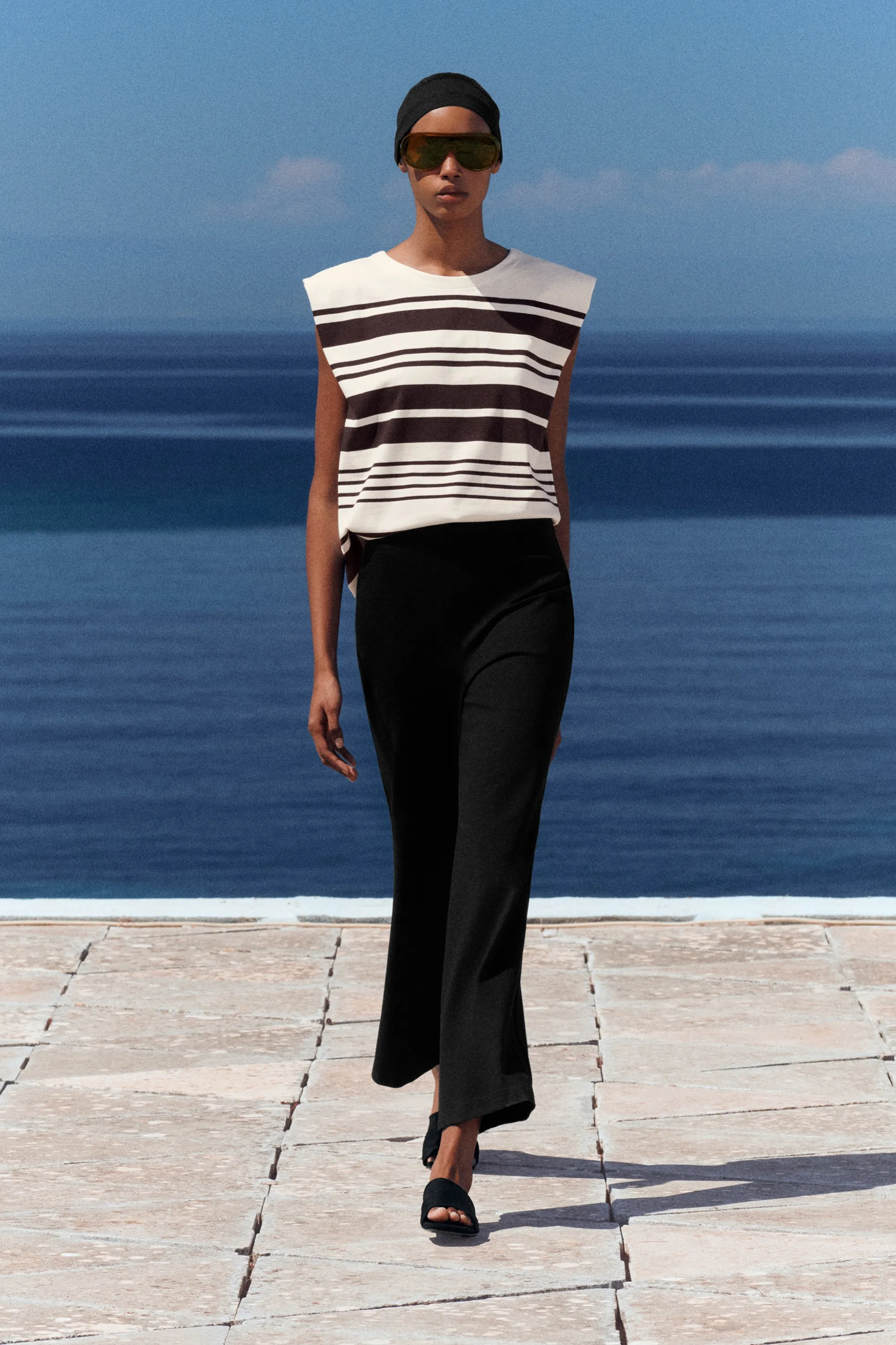 PANTALON ÉVASÉ EN JERSEY - NOIR