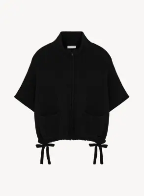 Poncho en alpaga, polyamide et élasthanne — photo 4