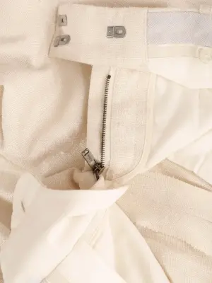 Pantalon droit en soie beige tissé Taille 42  Prix boutique 1250€ Taille 42 — photo 5