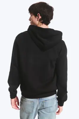 Sweat à capuche zippé classique - Noir — photo 3