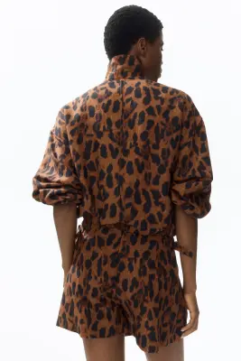 Veste à effet boule - Marron/imprimé léopard — photo 4