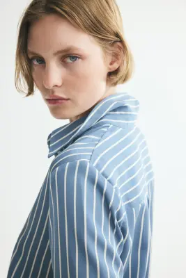 Chemise - Bleu clair/rayures tennis — photo 3