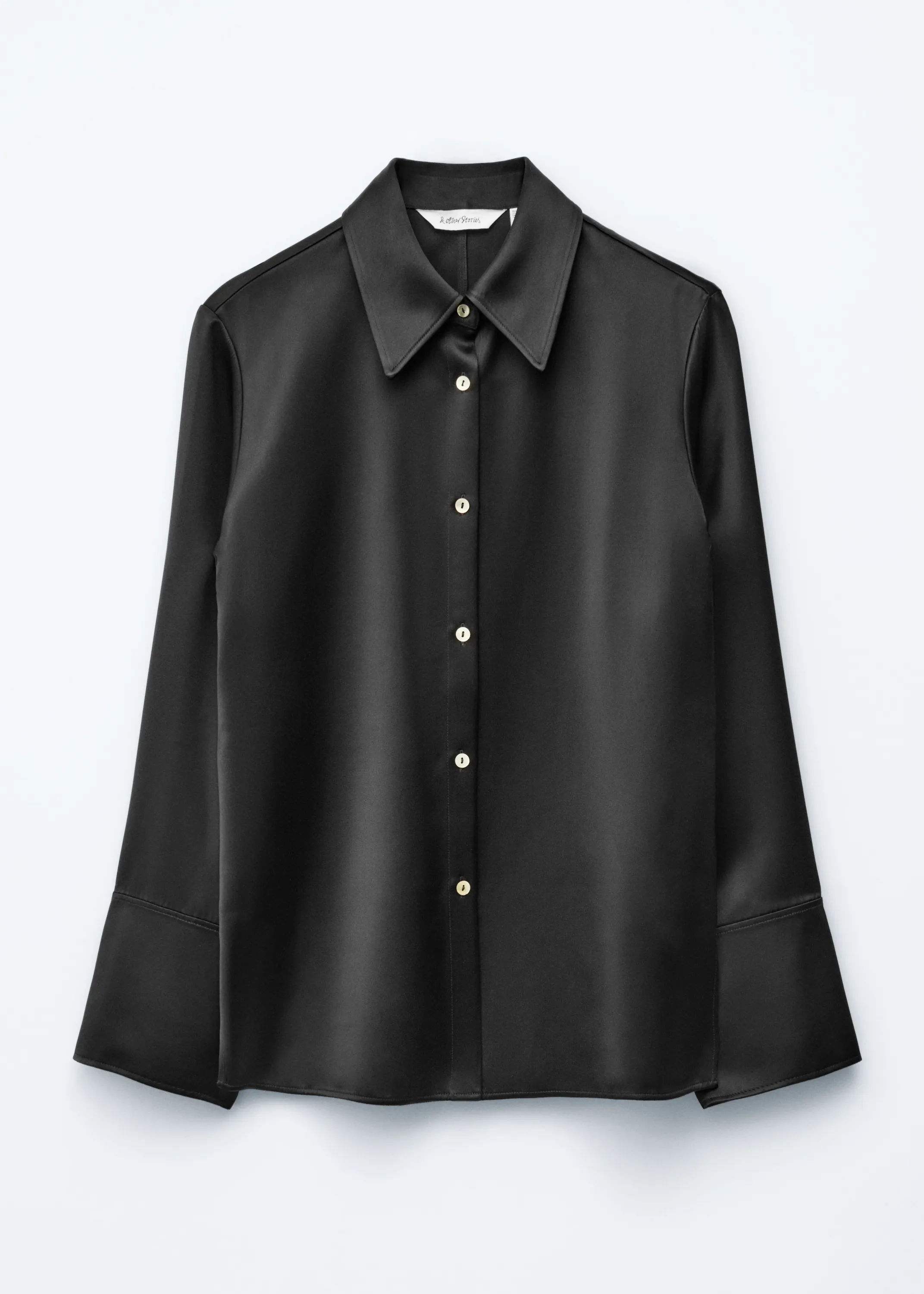 Chemise en satin - Noir