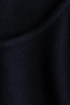 Top en maille avec encolure dégagée - Bleu marine — photo 3