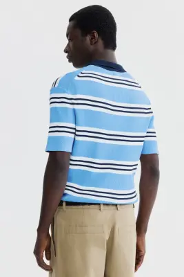 Regular Fit Polo shirt - Bleu/rayé — photo 3