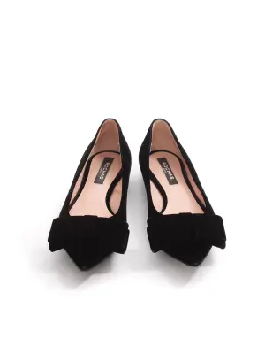 Ballerines plates bout pointu avec noeud velours noir et laiton doré Prix boutique 620€ Taille 37,5 — photo 4