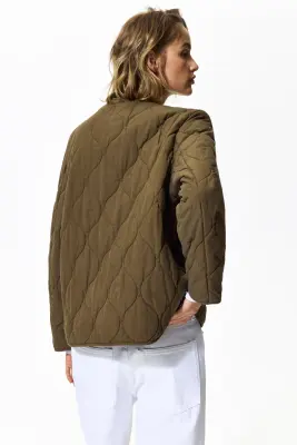 Veste matelassée - Vert kaki foncé — photo 3