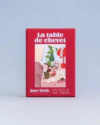Mini puzzle La table de chevet – 100 pièces – Jour Férié