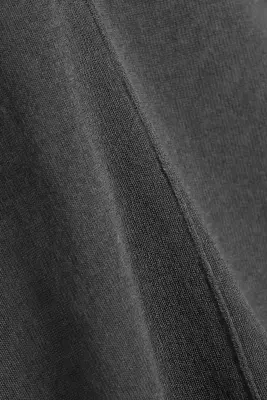 Pull ample confectionné en maille transparente - Gris foncé — photo 4
