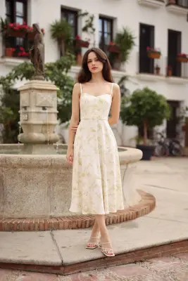 Barbie Corset Dress - Olive Toile de Jouy — photo 4