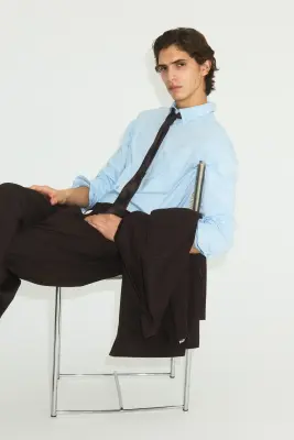 Chemise Four-way Stretch - Bleu clair — photo 4