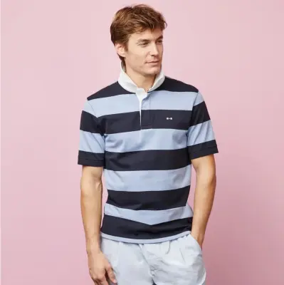 EDEN PARK POLO RAYE Bleu — photo 3