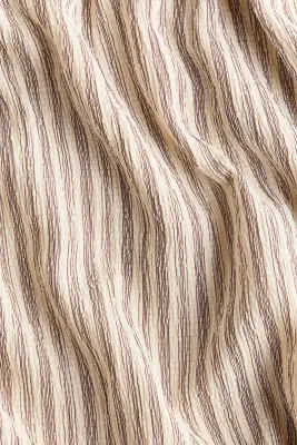 Robe à dos ouvert avec corsage smocké - Beige clair/rayé — photo 3