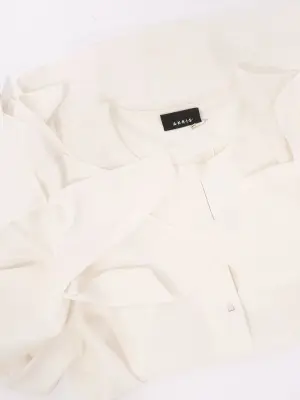 Blouse manches longues en 100% soie mulberry blanc crème Prix boutique 1290€ Taille S/M — photo 3