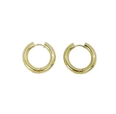 Boucles d'oreilles en acier inoxydable Terrence - Doré — photo 1