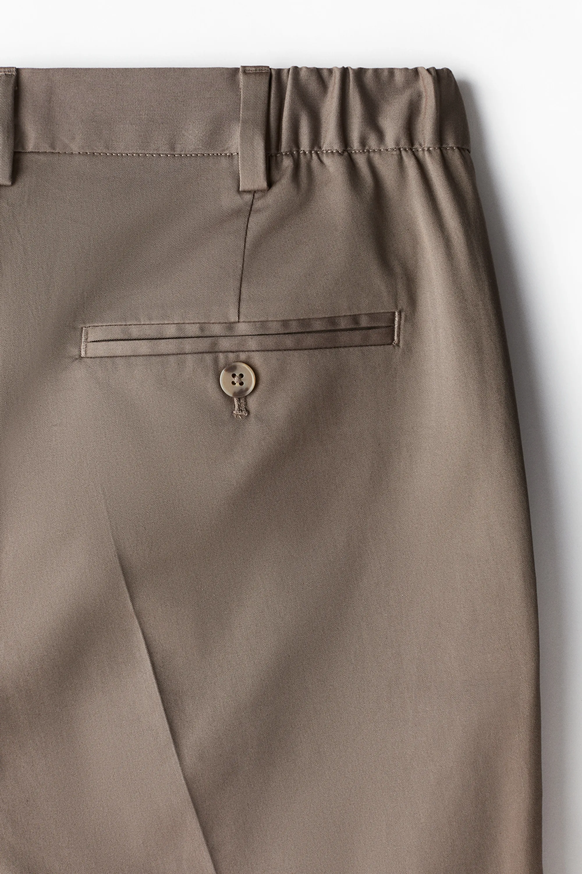 Pantalon cropped Slim Fit - Beige foncé
